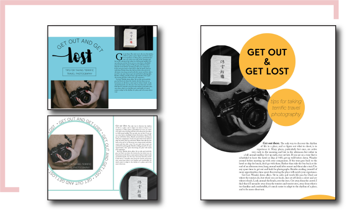 travel magazine layouts